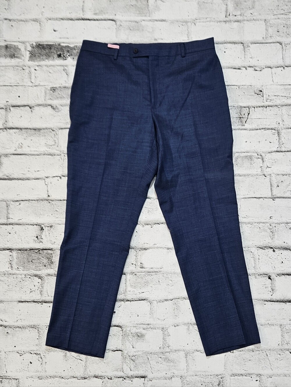 Kenneth Cole AWEARNESS Awear Tech Blue Dress Pants 40W Slim Fit